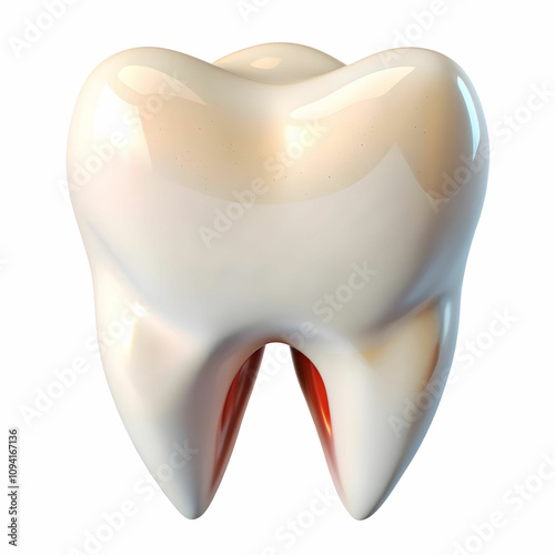 tooth on white background