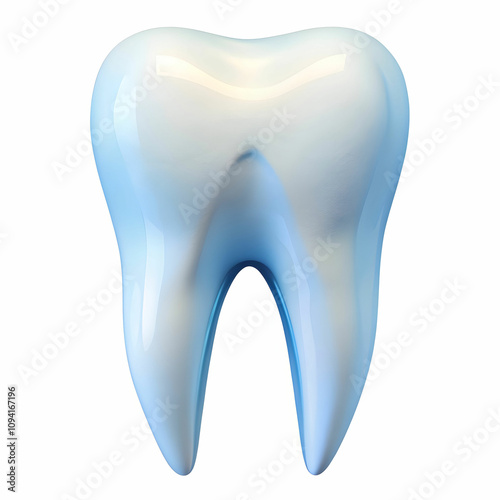 tooth on white background