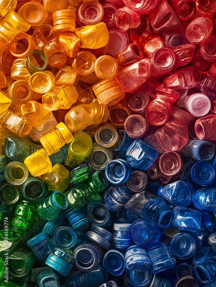 Many used plastic bottles as background, top view. Recycling problem. Many used plastic bottles as background, top view. Recycling problem.