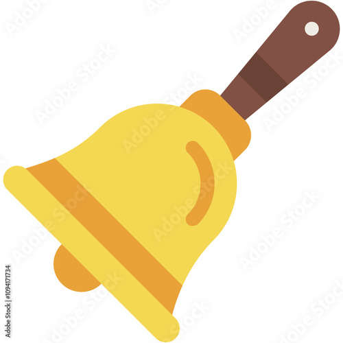 Vector Icon hand bell, Small Bell, Music and Multimedia, Hotel, Ring, Bell, Hand, Ring