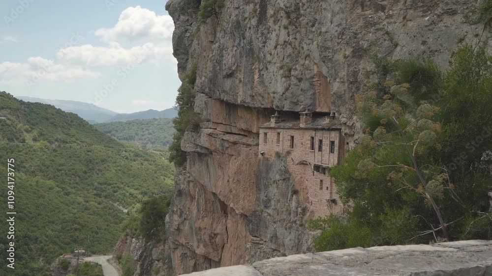 scenic view of Holy Kipinas Monastery from the trail you hike up overlooking the surrounding hill country scenic view of Holy Kipinas Monastery from the trail you hike up overlooking the surrounding hill country