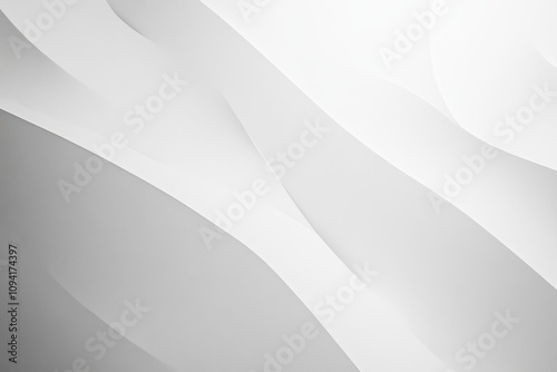 White abstract geometric background with soft luminous vertical lines and angles in modern minimalist style