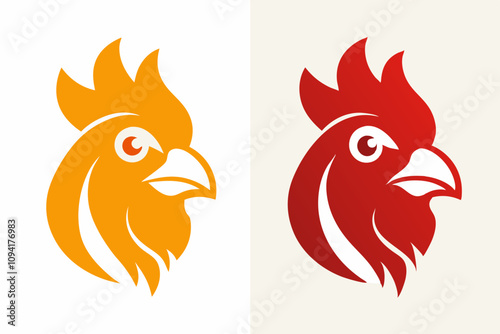 hen head vector art illustration.