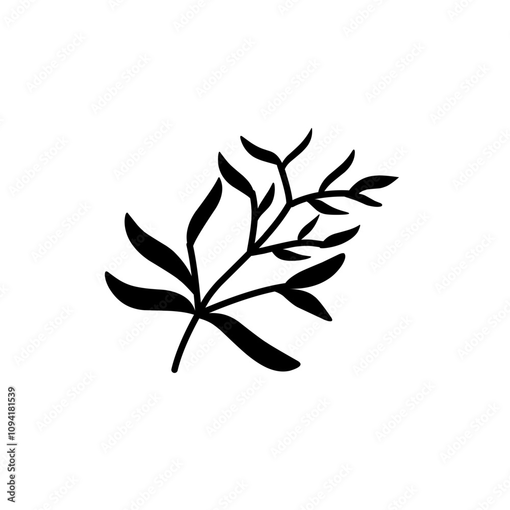 plant leaf branch silhouette plant leaf branch silhouette