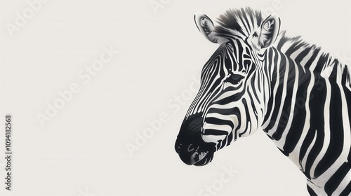 Elegant Zebra Portrait.