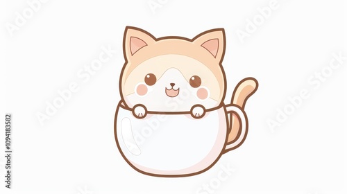 Cute Kitten in a Mug