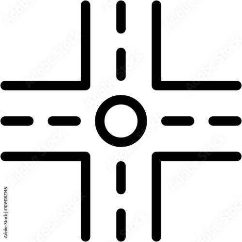 Vector Icon Crossroad, Road, Traffic, Transport, Drive