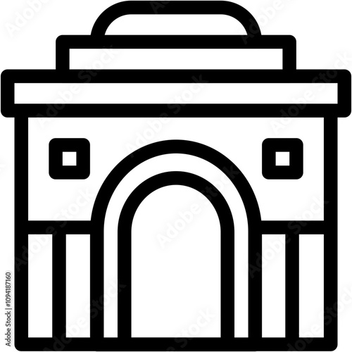 Vector Icon Gate, Gateway, City Gate, Iterance, Society Gate