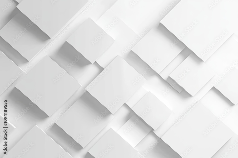 White Abstract Geometric Background with Overlapping Squares and Rectangles with Shadows and Light Gradient White Abstract Geometric Background with Overlapping Squares and Rectangles with Shadows and Light Gradient
