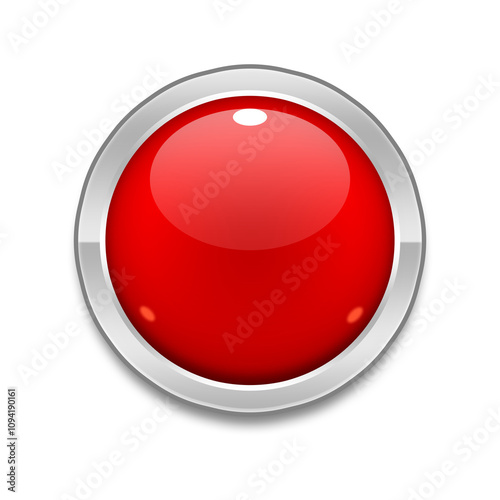 Glossy Red Button