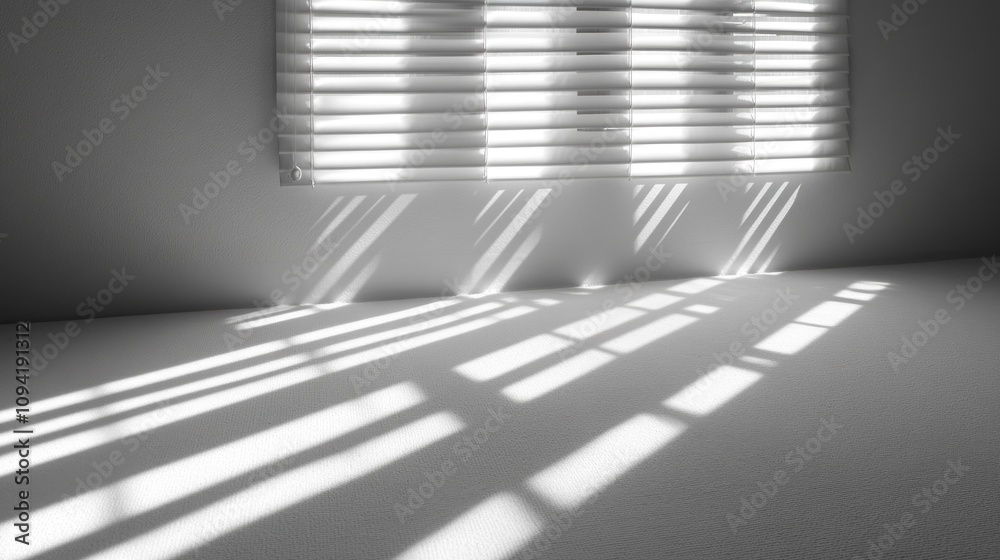 Naklejka premium Light Streaks Through Blinds