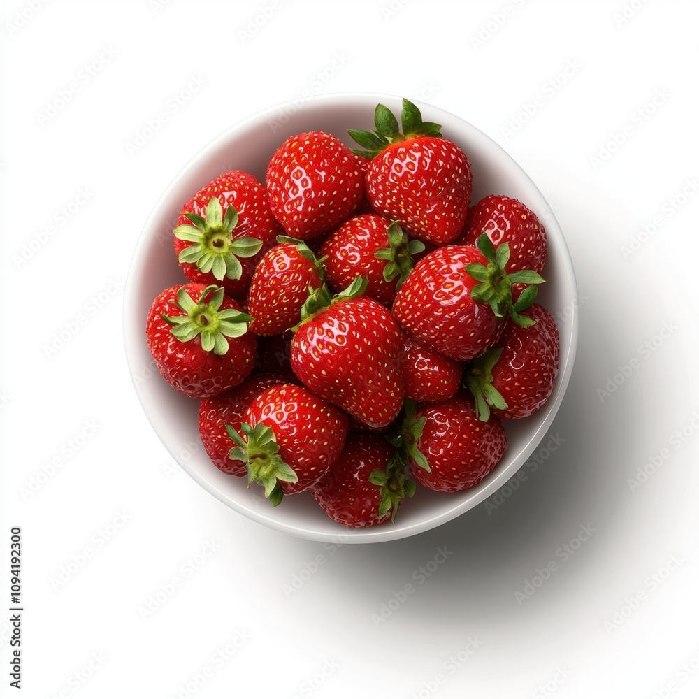 A vibrant bowl of fresh strawberries, showcasing their bright red color and green stems, perfect for desserts or healthy snacking. A vibrant bowl of fresh strawberries, showcasing their bright red color and green stems, perfect for desserts or healthy snacking.