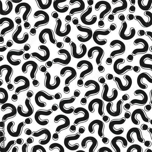 Question mark texture. Question marks seamless vector background.
