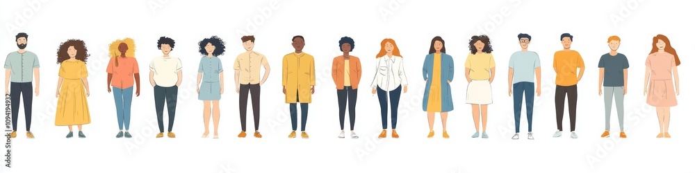 Diverse Multicultural Children Standing Together in Unity Flat Vector Illustration Diverse Multicultural Children Standing Together in Unity Flat Vector Illustration