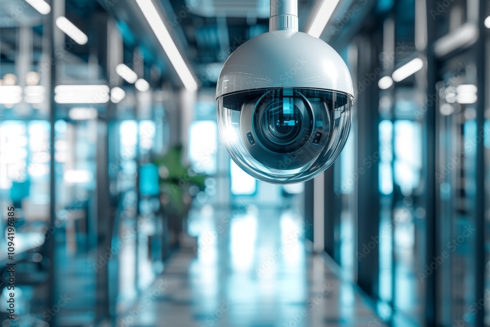Surveillance Camera, CCTV, Monitoring System, Indoor Office Hallway, Protection Technology Surveillance Camera, CCTV, Monitoring System, Indoor Office Hallway, Protection Technology