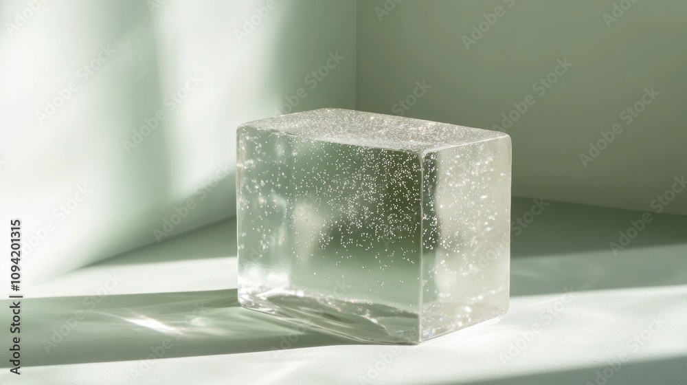 Glass Block with Bubbles. Glass Block with Bubbles.