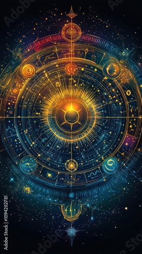 Wallpaper Mural Celestial Orrery Cosmic Chart Depicting Star Systems and Planets Torontodigital.ca