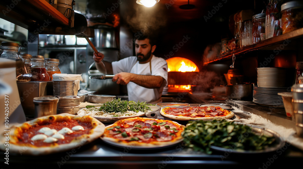 Fototapeta premium pizza shop