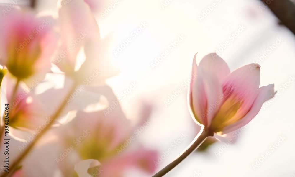 太陽の光に照らされる桜の花|Cherry blossoms illuminated by sunlight 太陽の光に照らされる桜の花|Cherry blossoms illuminated by sunlight