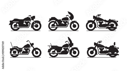 classic road vintage motorcycles vector illustration