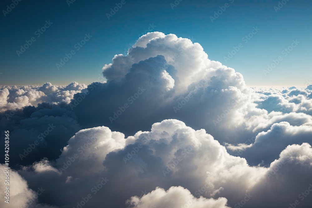 Spectacular Fluffy White Clouds in a Dreamlike Atmosphere with Unique 3D Depth Spectacular Fluffy White Clouds in a Dreamlike Atmosphere with Unique 3D Depth