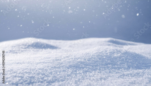 雪が降り積もっている灰色の背景