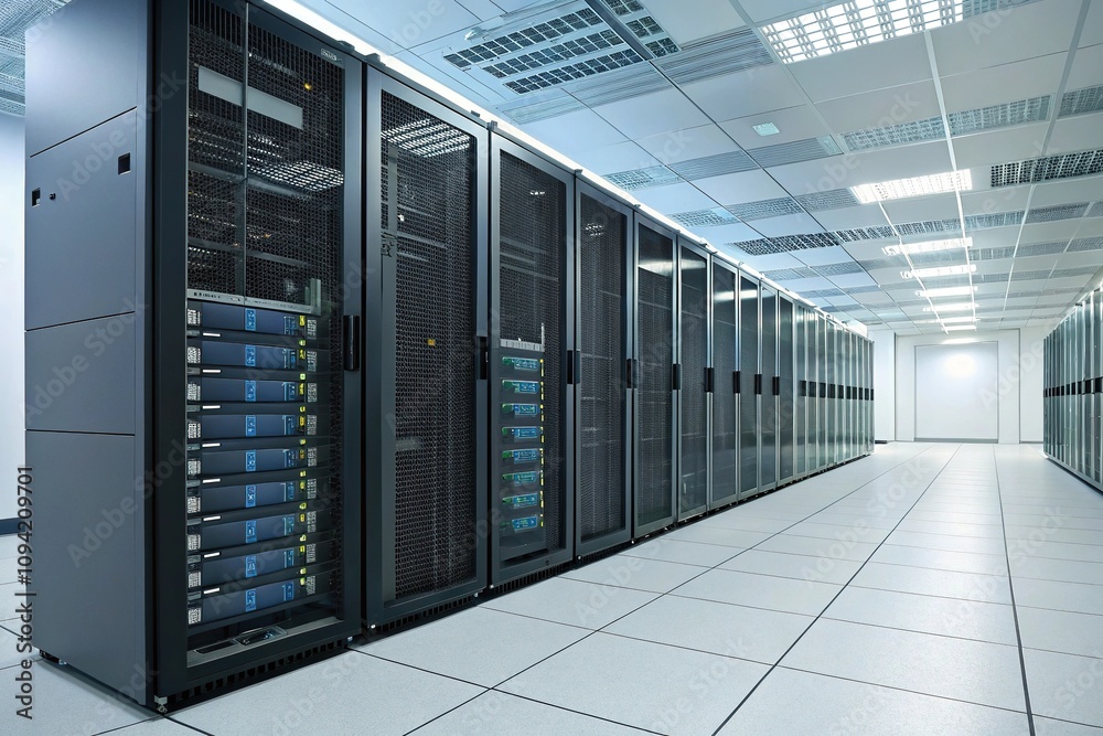 high-tech data center with servers and supercomputers, server farms, server rooms, cloud computing, cyber security high-tech data center with servers and supercomputers, server farms, server rooms, cloud computing, cyber security