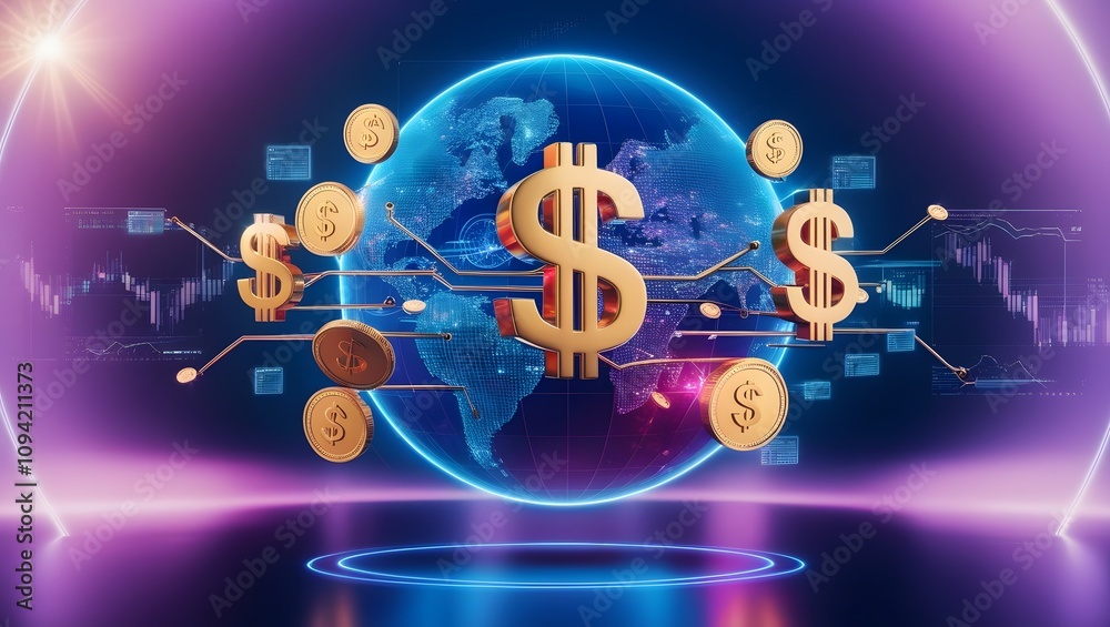 Global Finance Network with a Digital Glow Global Finance Network with a Digital Glow