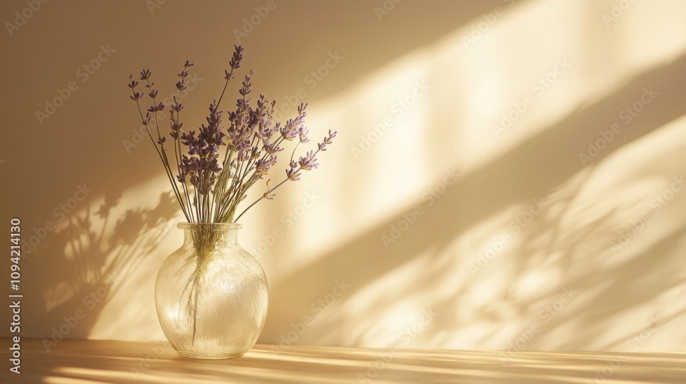 Lavender in Vase with Sunlight Lavender in Vase with Sunlight