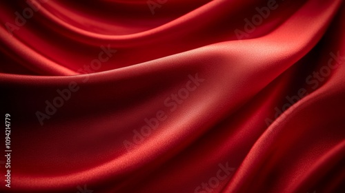 Red Satin Fabric Background Texture