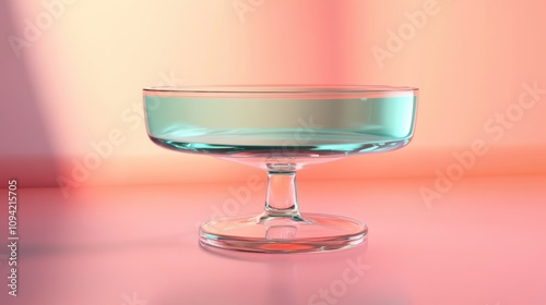 Glass Bowl on Pink.