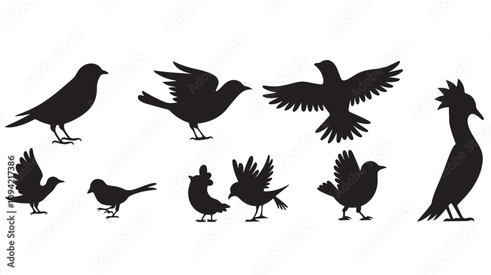 Obraz premium silhouettes of birds