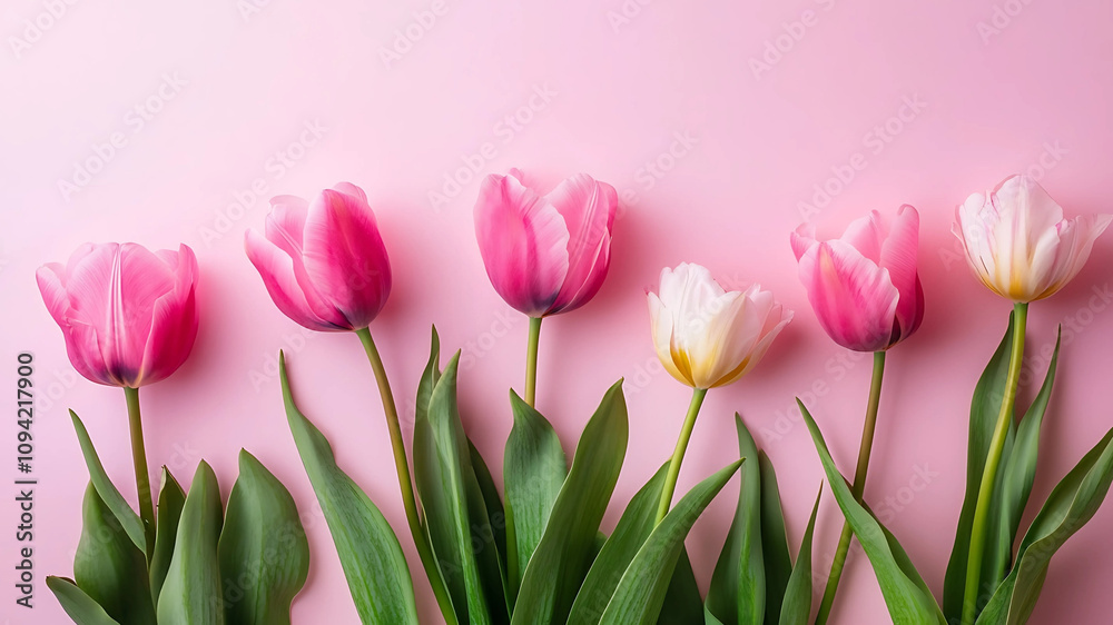 Elegant Floral Banner on Pink Background: Perfect for Weddings or Mother's Day. Create stunning designs with this elegant banner featuring delicate flowers on a soft pink background. Elegant Floral Banner on Pink Background: Perfect for Weddings or Mother's Day. Create stunning designs with this elegant banner featuring delicate flowers on a soft pink background.