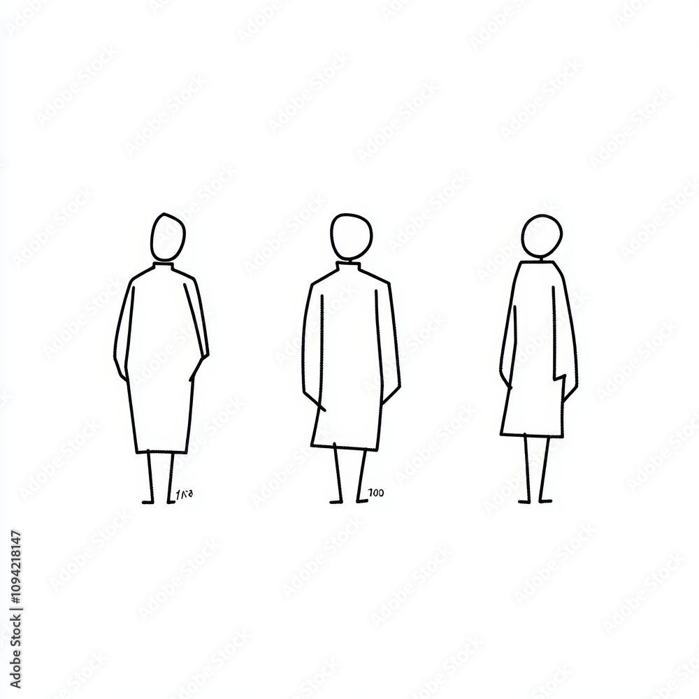 Minimalist Black and White Line Drawings of People in Various Poses Simplistic Outline Silhouettes Minimalist Black and White Line Drawings of People in Various Poses Simplistic Outline Silhouettes