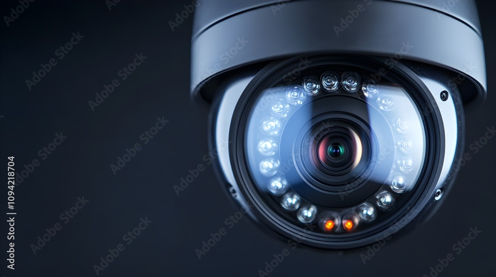 Dome Security Camera Close-up Dome Security Camera Close-up