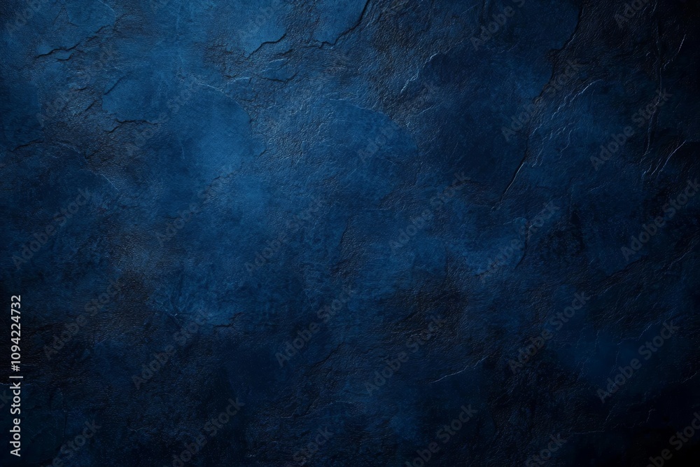 Abstract Dark Blue Textured Background with Organic Patterns Rich Wall Design Grunge Art Artistry