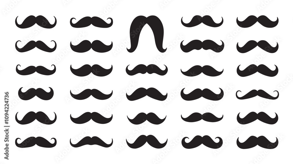 Mustache icon Logo template vector illustration design Mustache icon Logo template vector illustration design