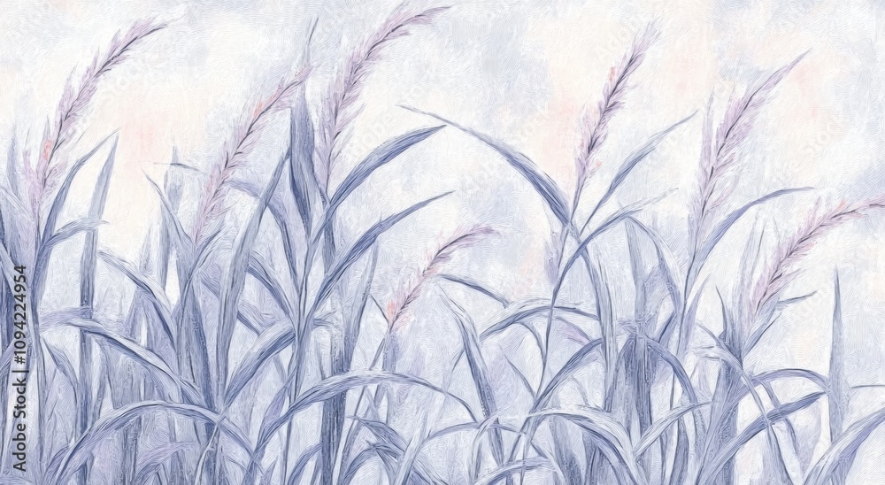 Tall Grasses Flowing Lines Ethereal Background Minimalist Abstract Design Tall Grasses Flowing Lines Ethereal Background Minimalist Abstract Design