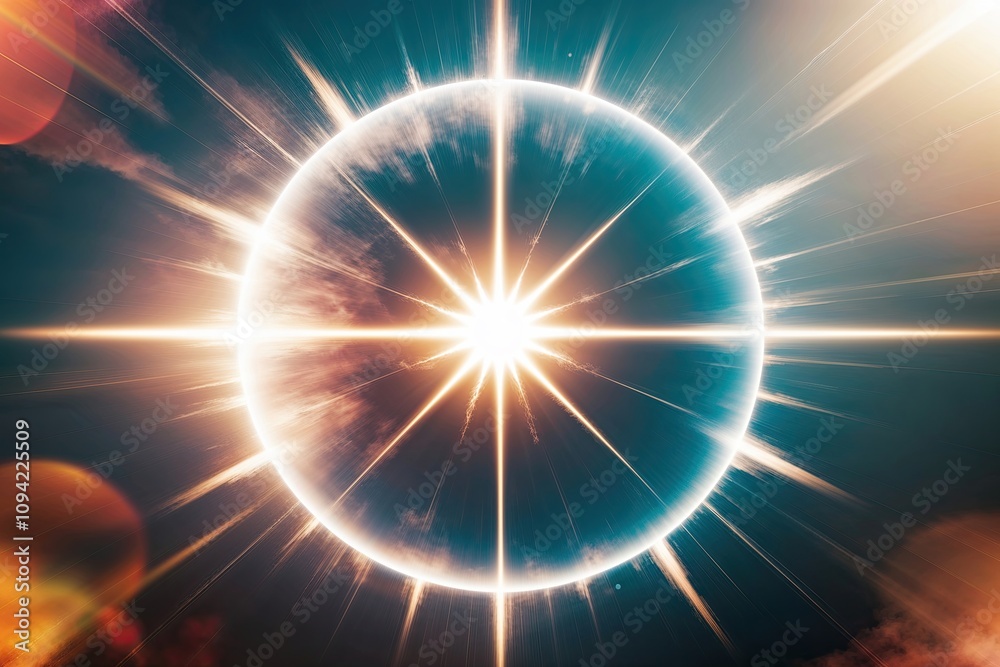 Dynamic Ethereal Sunlight Burst Effect with Radiant Lens Flare and Enhanced Visibility Dynamic Ethereal Sunlight Burst Effect with Radiant Lens Flare and Enhanced Visibility