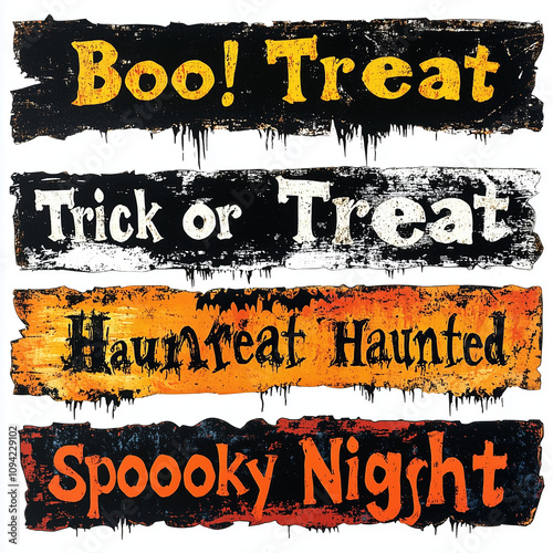 grunge halloween banners