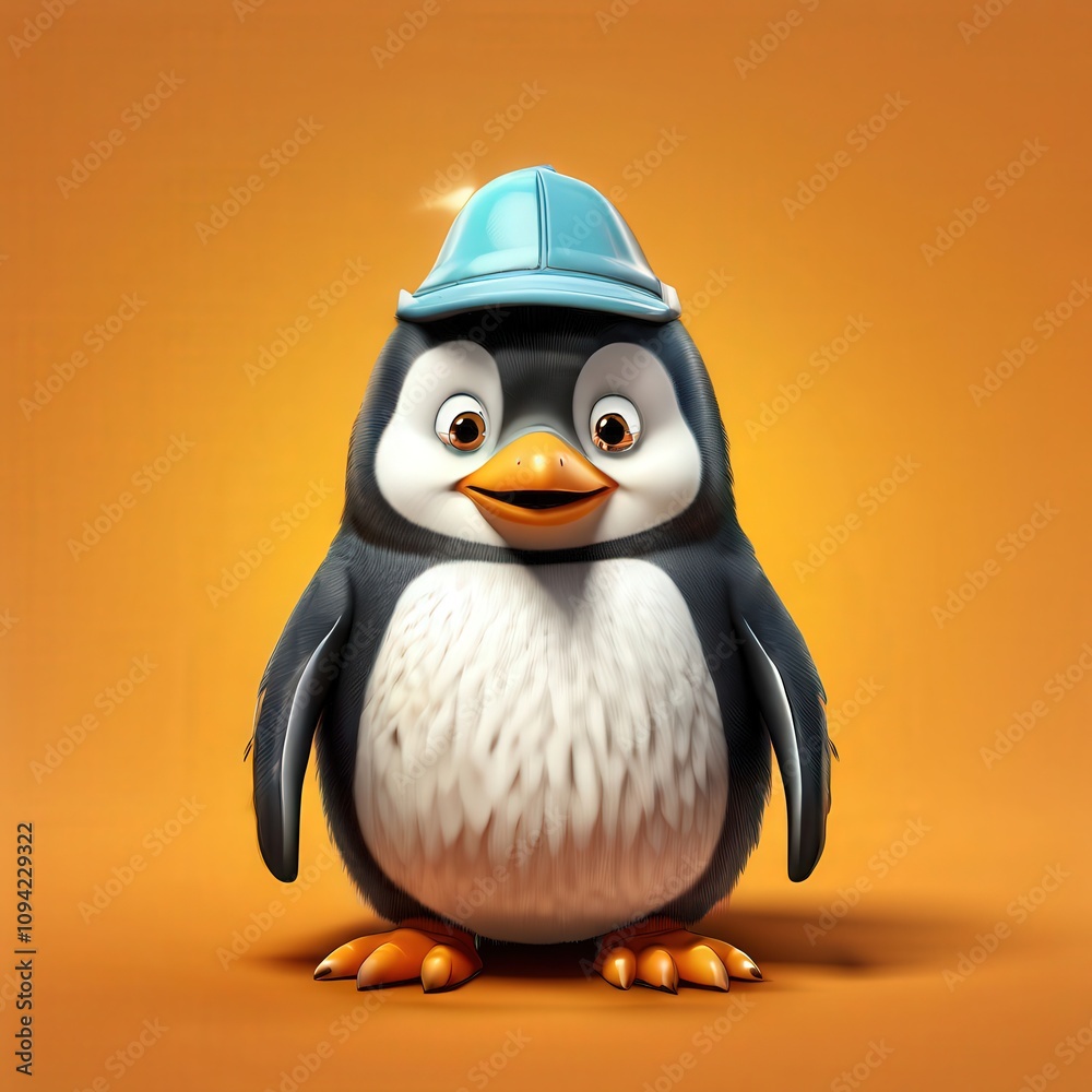 Fototapeta premium an AI Image Generator, Adorable Cartoon Penguin