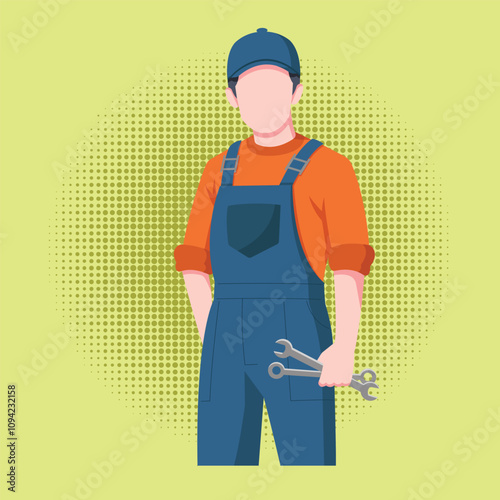 mechanic vector art ilustration