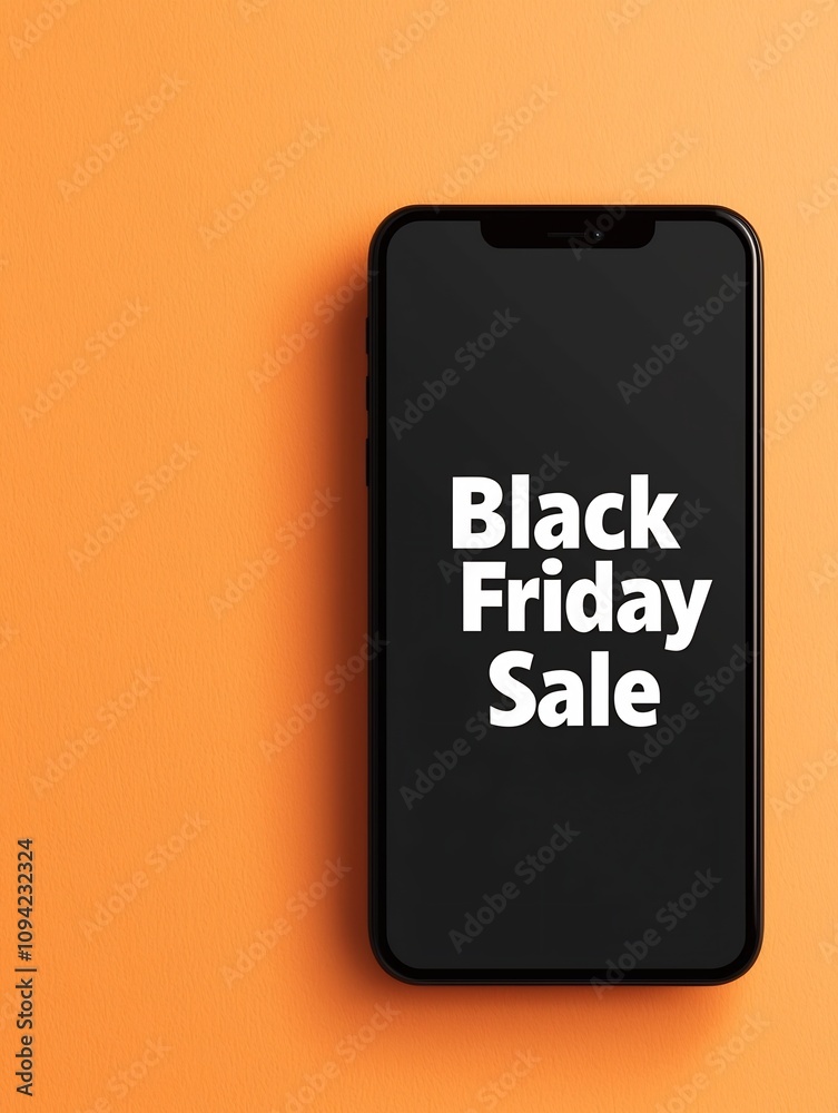 Black Friday Sale Banner, Smartphone Displaying Black Friday Sale Ads and Promotions Black Friday Sale Banner, Smartphone Displaying Black Friday Sale Ads and Promotions