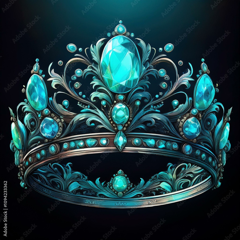 Fototapeta premium royal crown with diamonds