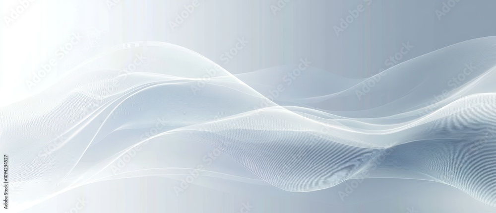 Fototapeta premium Abstract Digital Art with Flowing Light Blue and White Patterns Futuristic Technology Concept