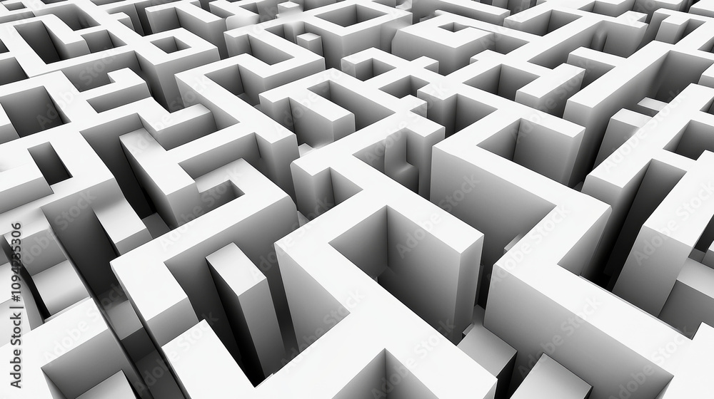 A 3D image shows a modern, abstract design. It's like a maze of cubes, a geometric pattern. A 3D image shows a modern, abstract design. It's like a maze of cubes, a geometric pattern.