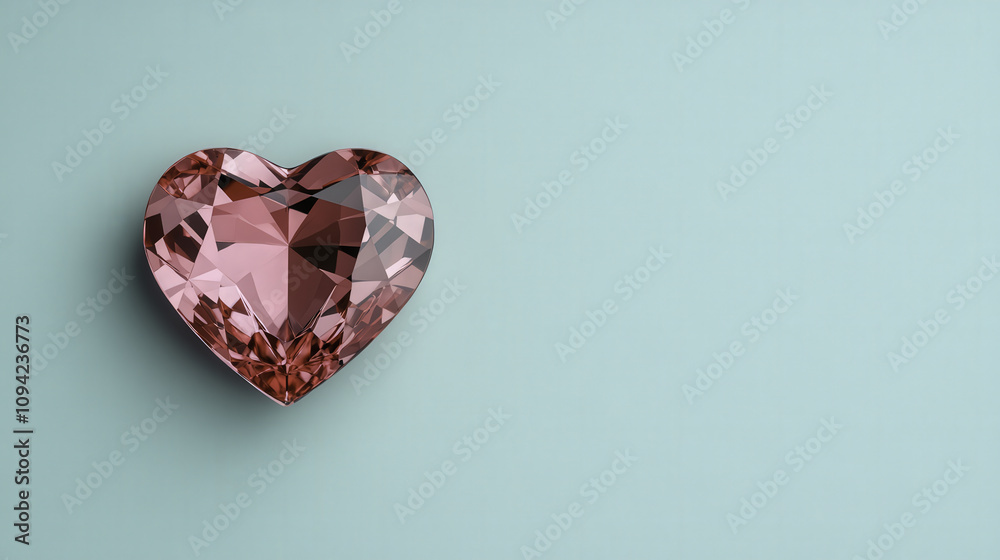 glossy pink heart gemstone reflecting light beautifully glossy pink heart gemstone reflecting light beautifully