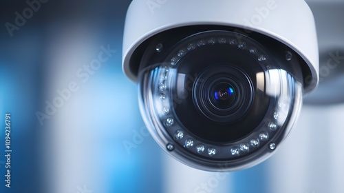 Modern CCTV Security Camera Closeup