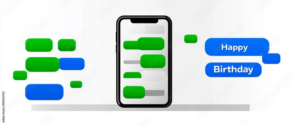 Smartphone Messaging Interface Template with Chat Bubbles SMS Design Smartphone Messaging Interface Template with Chat Bubbles SMS Design