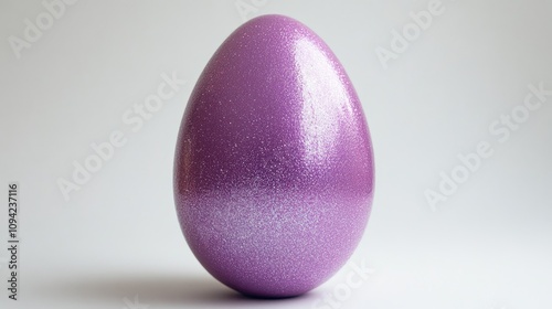 Shimmering Purple Easter Egg with Glittering Finish Ideal for Spring Celebrations and Festive Decoration in Various Seasonal Events and Creative Projects